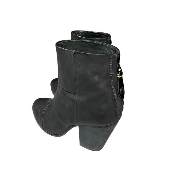 Rag & Bone Newbury Black Ankle Zipper Bootie - EU37.5/US7 - Picture 2 of 8